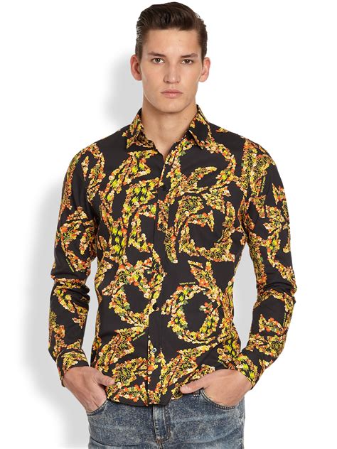 versace man shirt|Versace denim shirt.